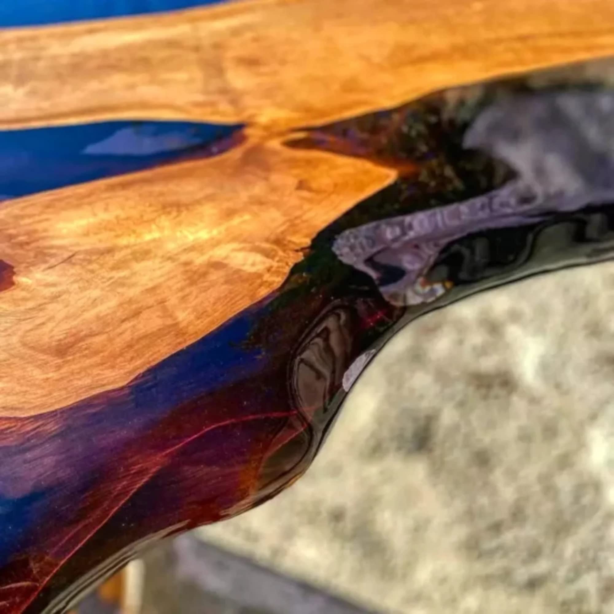Customizable Luxurious Waterfall Bar Table Epoxy Table Resin Dining Table for 2, 4, 6, 8 River Dining Table Top Conference Table Home décor-Tuzech store