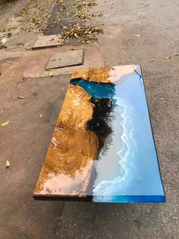 Customized Large EPOXY Table, Resin Dining Table for 2, 4, 6, 8 River Dining Table Top, Wood Epoxy Coffee Table Top, Living Room Table-Tuzech store