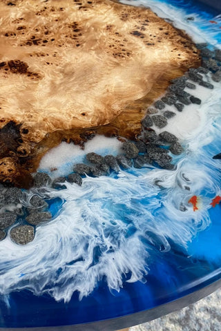 customized-resin-round-table-top-blue-ocean-with-unique-stones-look-coffee-table-resin-table-luxury-table-walnut-table-wooden-resin-table