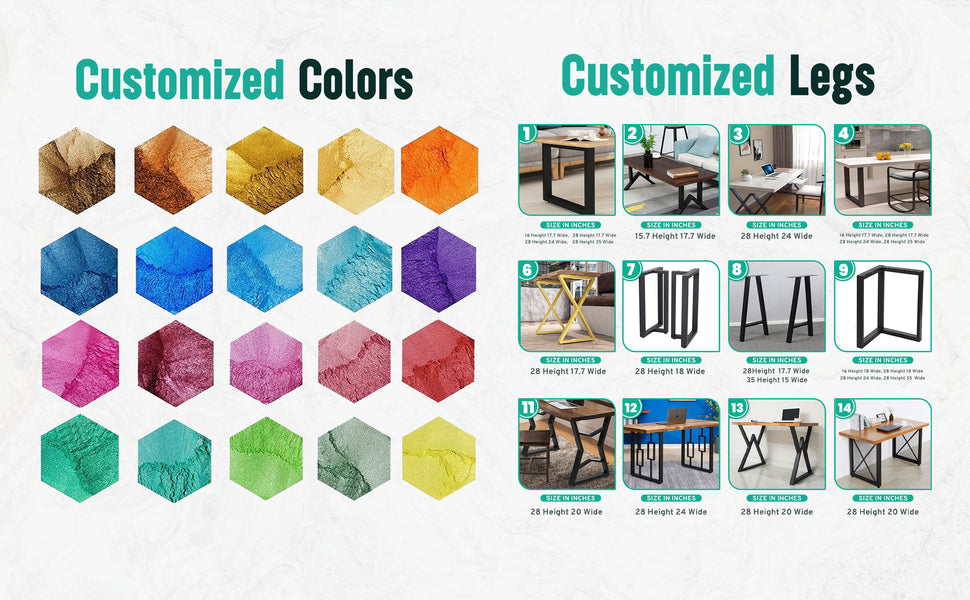 Customized Misty Gray Epoxy Round Coffee Table Living Room Table Patio Table End Table Side Table Centre Table End/Side Table Dining Table Kitchen Table Home Decor