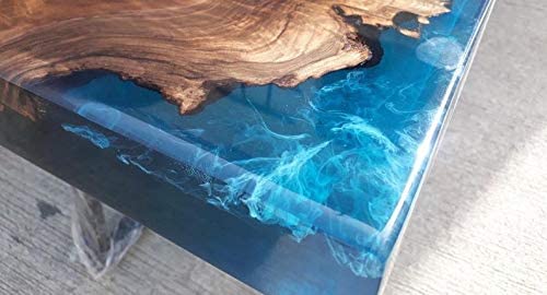 Personalized LARGE EPOXY TABLE, Resin Dining Table For 2 , 4 , 6, 8 River Dining Table Top, Wood Epoxy Coffee Table Top, Living Room Table Top-Tuzech store