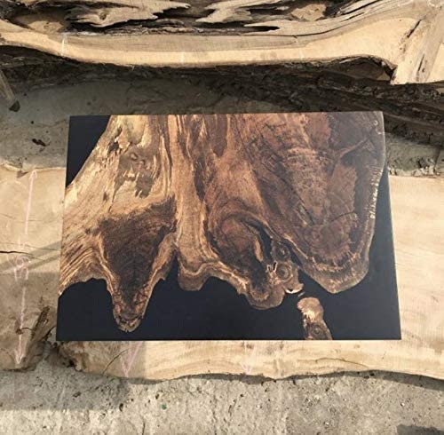 TUZECH Epoxy Coffee Table,Live Edge Coffee Table, Table,Epoxy Resin River Table,Living Room Coffee Table,Rustic Table,Olive Coffee Table (50x35x60 cm)-Tuzech store