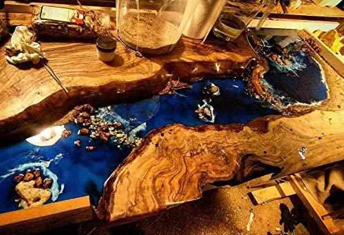 TUZECH Epoxy Resin Realistic River Table, Epoxy Resin River Table, Epoxy Resin River Dining Table, Ocean Table, Epoxy Resin Ocean Table, Ocean-Tuzech store