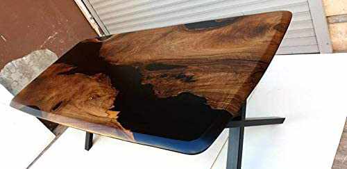 TUZECH Epoxy Table, Dining, Sofa, Center Table top Live Edge Walnut Table,Custom Order, Epoxy Resin River Table, Natural Wood-Tuzech store