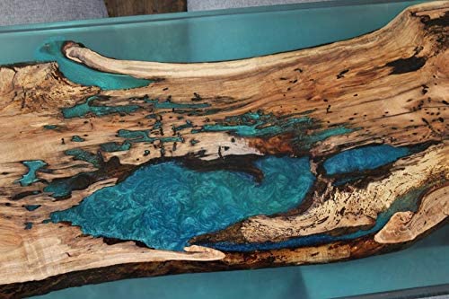 Personalized LARGE EPOXY TABLE, Resin Dining Table For 2 , 4 , 6, 8 River Dining Table Top, Wood Epoxy Coffee Table Top, Living Room Table-Tuzech store
