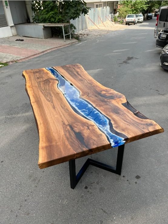 attractive - blue - epoxy - resin - dining - table - coffee - table - conference - table - kitchen - table - living - room - table - bar - counter - table - end - table - side - table - patio - table - home - decor - resinhomefurniture