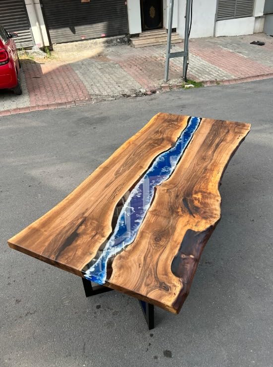 attractive - blue - epoxy - resin - dining - table - coffee - table - conference - table - kitchen - table - living - room - table - bar - counter - table - end - table - side - table - patio - table - home - decor - resinhomefurniture