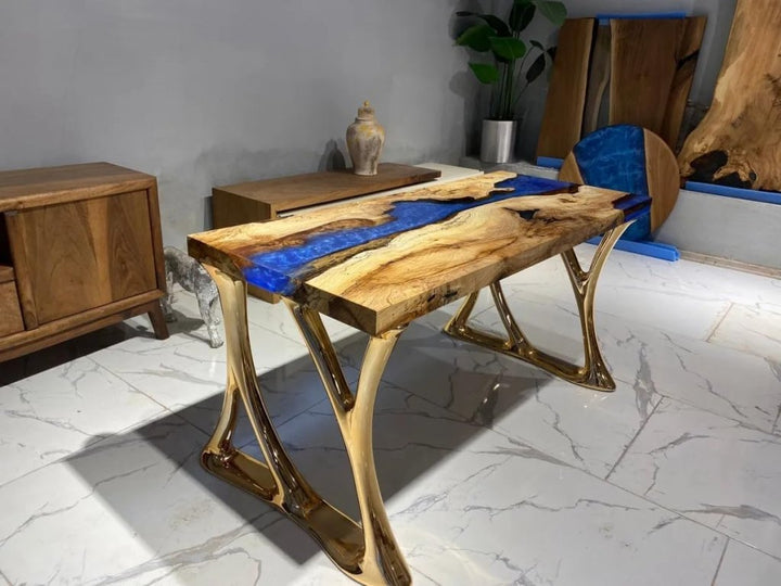 blue - ocean - look - epoxy - resin - dining - table - coffee - table - end - table - living - room - table - bar - counter - home - decor - side - table - top - patio - table - conference - table - wall - art - resinhomefurniture