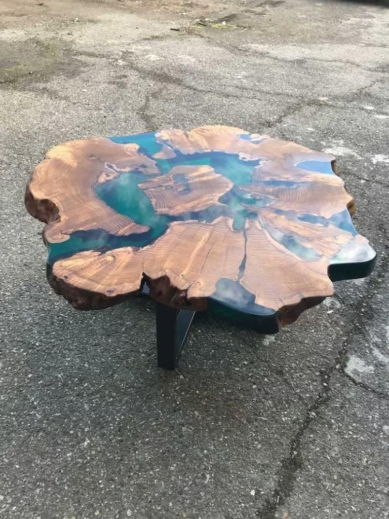 classic - custom - wood - clear - olive - green - round - coffee - table - resin - table - epoxy - dining - table - living - room - table - for - 2 - 4 - 6 - 8 - wooden - table - bar - counter - patio - table - resinhomefurniture