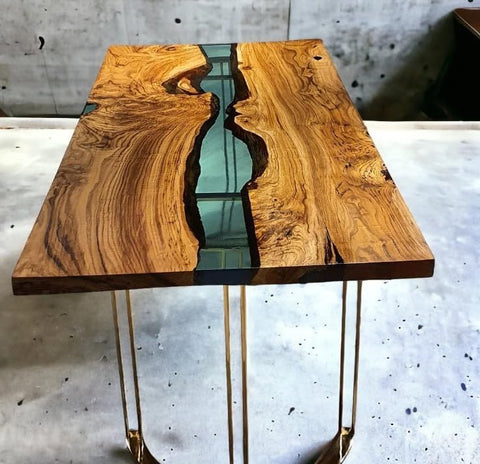 Custom Dark Wood with Single Look Resin Table Epoxy Dining Table Coffee Table End Table Bar Counter Top Living Room Table Wall Art Wooden Table - resinhomefurniture