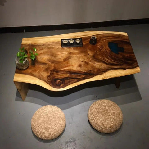Custom Made Live Edge Table Top Wooden Dinning Table Side/End Table Top Coffee Table Bar Counter Living Room Table Home D?cor - resinhomefurniture