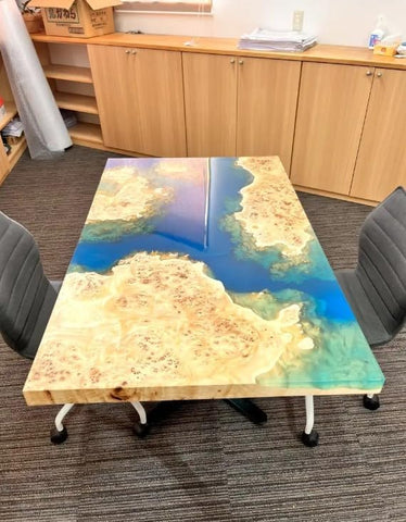 Custom Made Unique Wood with Multi Colour Epoxy Resin Table Epoxy Dining Table Coffee Table End Table Bar Counter Top Living Room Table Wall Art Wooden Table - resinhomefurniture