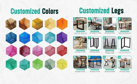 Customizable Epoxy Clear Resin Coffee Bean Dining Table for 2, 4 Epoxy Coffee Table Top, Living Room Table, Home Office Table, Bar Counter - resinhomefurniture