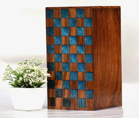 Customizable Resin Urns Adult or Pet Cremation Urns Human Ashes Decorative Wooden Urns for Ashe Burial Funeral Urns, Name Can Be Customized - resinhomefurniture
