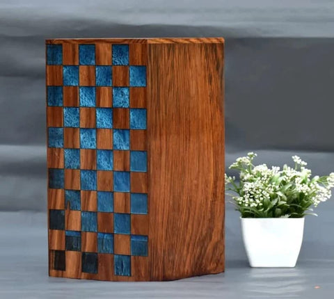 Customizable Resin Urns Adult or Pet Cremation Urns Human Ashes Decorative Wooden Urns for Ashe Burial Funeral Urns, Name Can Be Customized - resinhomefurniture