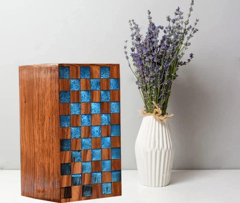 Customizable Resin Urns Adult or Pet Cremation Urns Human Ashes Decorative Wooden Urns for Ashe Burial Funeral Urns, Name Can Be Customized - resinhomefurniture