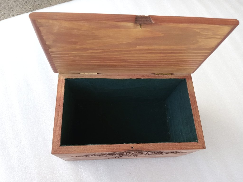 Customizable Wooden Adult Urns Or Pet Cremation Urns Human Ashes Decorative Wooden Urns for Ashe Burial Funeral Urns, Tree Embossed (Brown) - resinhomefurniture