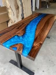 Customized epoxy Resin Solid Wood Opaque Table, Dining Table, Living Room Table, Wooden Epoxy Coffee Table, Side Table - resinhomefurniture