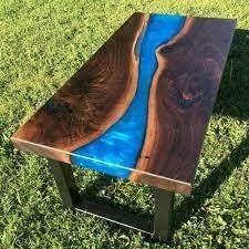 Customized epoxy Resin Solid Wood Opaque Table, Dining Table, Living Room Table, Wooden Epoxy Coffee Table, Side Table - resinhomefurniture