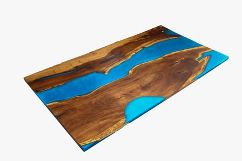 Customized Large Epoxy Multi Channel Table, Resin River Dining Table for 2, 4, 6, 8 Flexible and Customized, Living Room Table, Home décor - resinhomefurniture