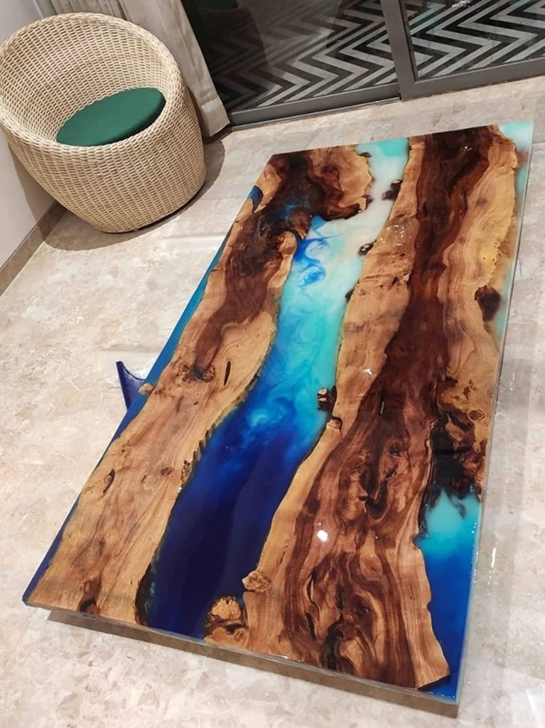 Customized Large EPOXY River Table, Resin Dining Table for 2, 4, 6, 8 River Dining Table Top, Wood Epoxy Coffee Table Top, Living Room Table, Epoxy Bar Counter - resinhomefurniture