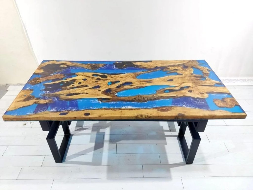 Customized Large Epoxy Table, Classic Multi Resin Desert Look, Resin Dining Table for 2, 4, 6, 8, Epoxy Coffee Table, Living Room Table, Home décor - resinhomefurniture