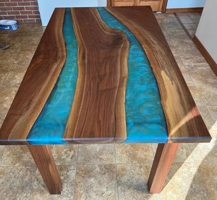 Customized Large Epoxy Table, Classic Multi River Table, Resin Dining Table for 2, 4, 6, 8, Epoxy Coffee Table, Living Room Table, Home décor - resinhomefurniture