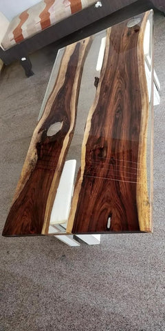 Customized Large Epoxy Table, Clear Resin Dining Table for 2, 4, 6, 8 Transparent Table, Epoxy Coffee Table, Living Room Table, Home décor - resinhomefurniture