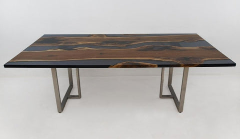 Customized Large Epoxy Table, Clear Transparent Black, Resin Dining Table for 2, 4, 6, 8, Epoxy Coffee Table, Living Room Table, Home décor - resinhomefurniture
