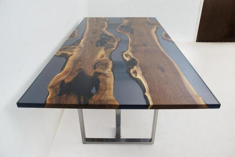Customized Large Epoxy Table, Clear Transparent Black, Resin Dining Table for 2, 4, 6, 8, Epoxy Coffee Table, Living Room Table, Home décor - resinhomefurniture