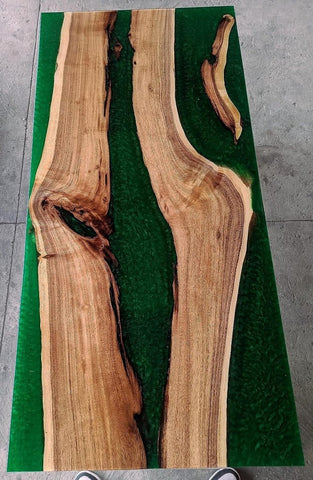 Customized Large Epoxy Table, Green Forest Look, Dining Table for 2, 4, 6, 8, Living Room Table Epoxy Coffee Table Top, Resin Bar Counter - resinhomefurniture