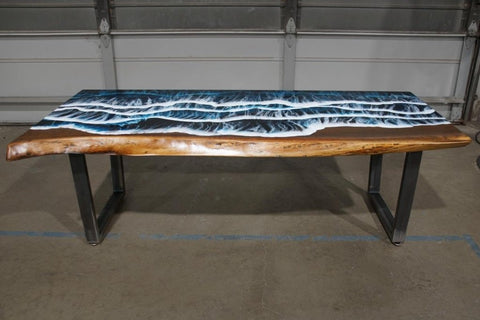 Customized Large Epoxy Table, Multi Ocean Beach Look, Resin Dining Table for 2, 4, 6, 8, Epoxy Coffee Table, Living Room Table, Home décor - resinhomefurniture