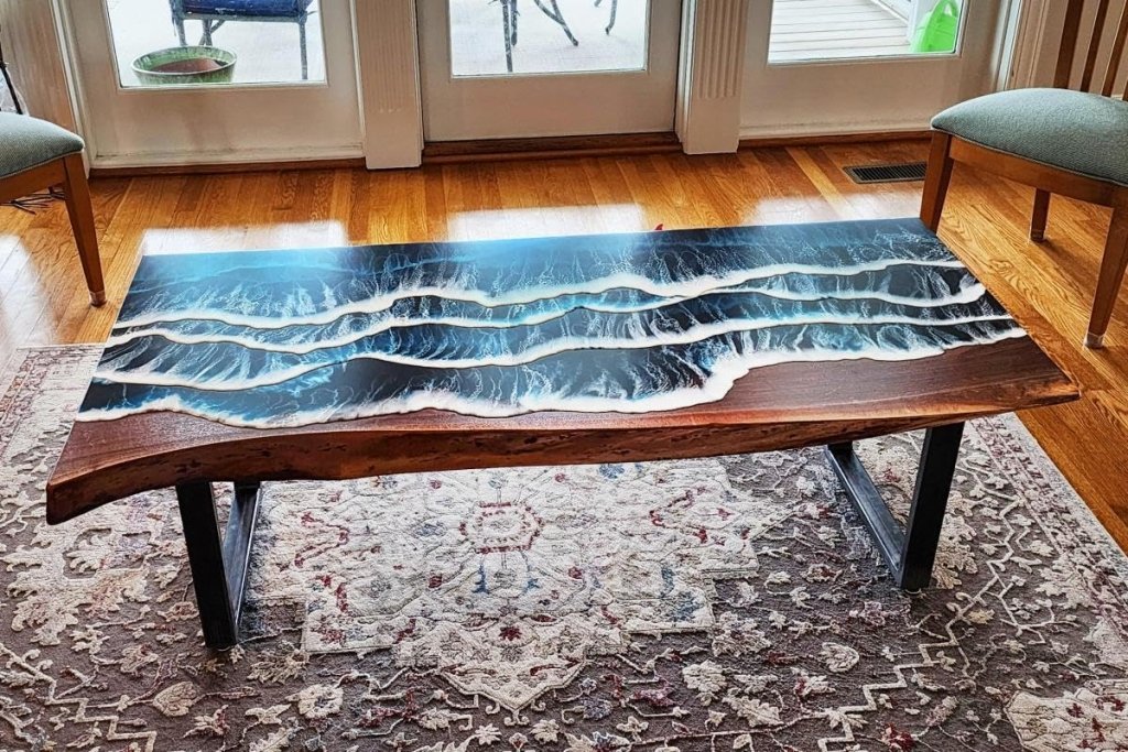 Customized Large Epoxy Table, Multi Ocean Beach Look, Resin Dining Table for 2, 4, 6, 8, Epoxy Coffee Table, Living Room Table, Home décor - resinhomefurniture