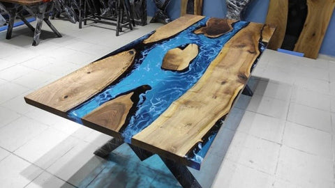 Customized Large Epoxy Table, Multi Ocean River, Dining Table for 2, 4, 6, 8, Living Room Table Epoxy Coffee Table Top, Resin Bar Counter - resinhomefurniture