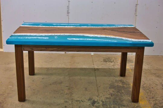 Customized Large Epoxy Table, Ocean Beach Look, Dining Table for 2, 4, 6, 8, Living Room Table Epoxy Coffee Table Top, Resin Bar Counter - resinhomefurniture