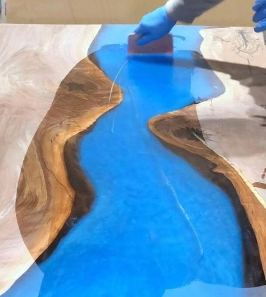 Customized Large Epoxy Table, Resin Dining Table, Blue River Table for 2, 4, 6, 8 River epoxy Dining Table, Epoxy Coffee Table, Living Room Table, Home décor - resinhomefurniture