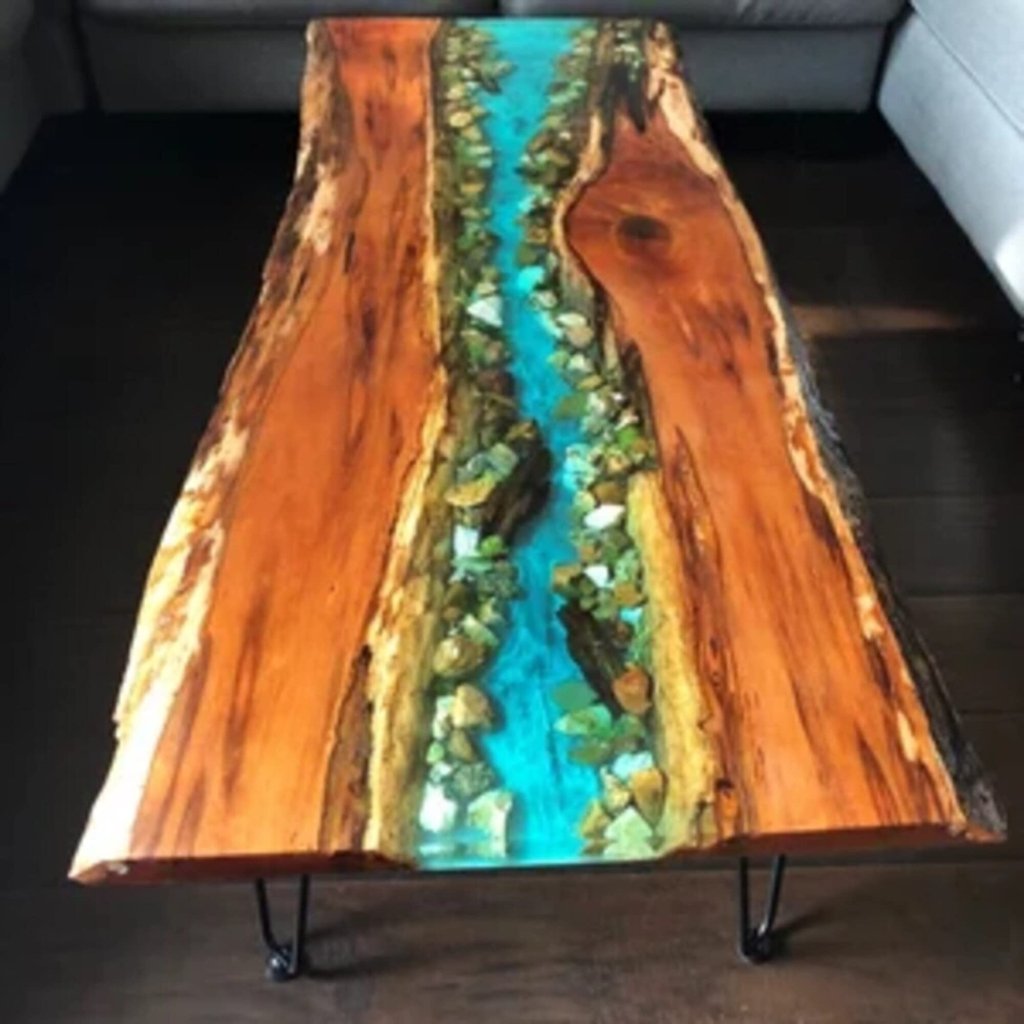 Customized Large EPOXY Table, Resin Dining Table for 2, 4, 6, 8 River Dining Table Top, Pabbuls River Top, Wood Epoxy Coffee Table Top, Living Room Table - resinhomefurniture