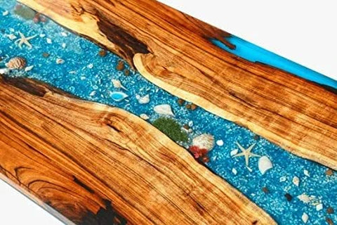 Customized Large Epoxy Table, Resin River Dining Table for 2, 4, 6, 8, Hallway Table Living Room Table Epoxy Coffee Table Top, Bar Counter - resinhomefurniture