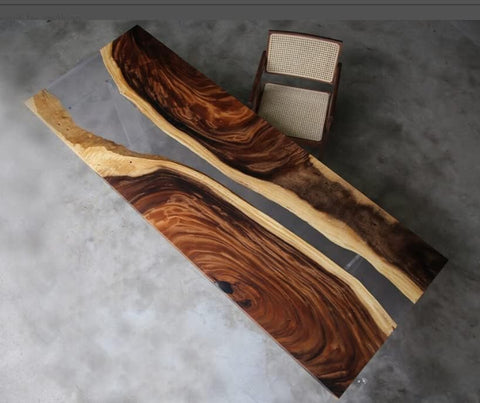 Customized Large Epoxy Table,Single River Look, Resin Dining Table for 2, 4, 6, 8, Epoxy Coffee Table, Living Room Table, Home décor - resinhomefurniture