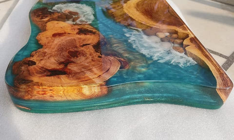 Customized Large Resin Epoxy Real Mountain Feel Table, Epoxy River Dining Table for 2, 4, 6, 8 Living Room Table, Home décor, Bar Counter - resinhomefurniture