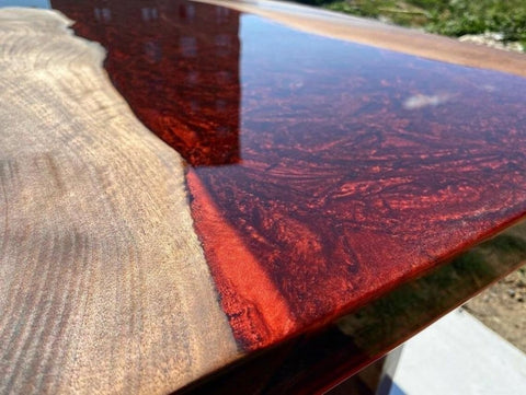 customized - red - lava - metallic - epoxy - resin - table - dining - table - coffee - table - acacia - wooden - table - living - room - table - coffee - table - console - table - patio - table - end - side - table - resinhomefurniture