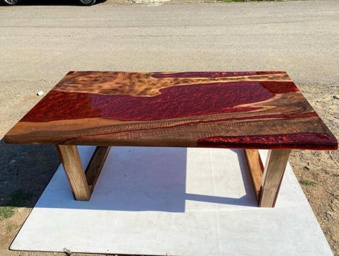 customized - red - lava - metallic - epoxy - resin - table - dining - table - coffee - table - acacia - wooden - table - living - room - table - coffee - table - console - table - patio - table - end - side - table - resinhomefurniture