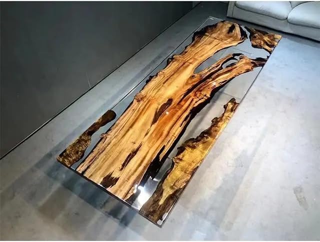 Customized Resin Epoxy Table Top, Tranparent Epoxy Resin, Coffee Table Design, Resin Table, Luxury Decor Table, Walnut Table, Wooden Resin Table - resinhomefurniture