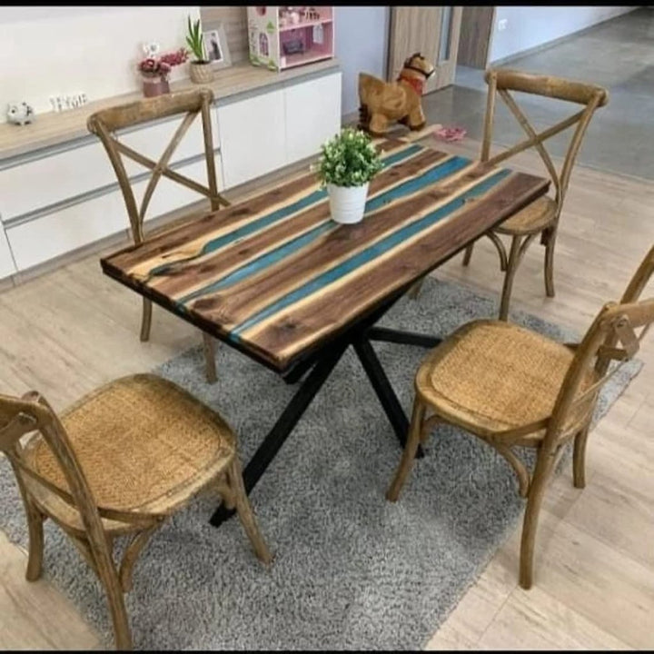 Customized Unique Large Epoxy Table, Resin Multi River Dining Table for 2, 4, 6, 8 Flexible and Customized, Living Room Table, Home décor Epoxy Table - resinhomefurniture