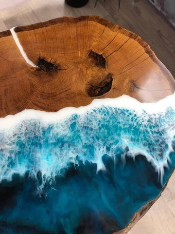 Epoxy Table Fully Customized Thick Resin River Table Indoor Outdoor Coffee Table Top - resinhomefurniture