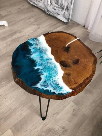 Epoxy Table Fully Customized Thick Resin River Table Indoor Outdoor Coffee Table Top - resinhomefurniture