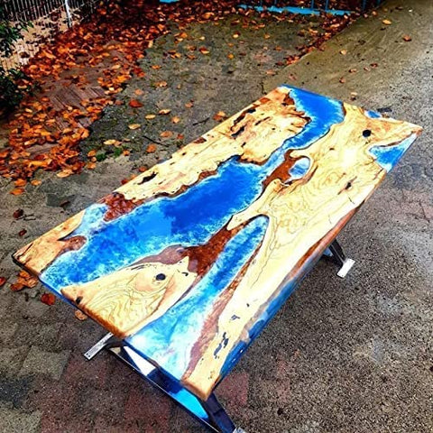 Epoxy Table Fully Customized Thick Resin River Table Top Indoor Outdoor Wooden Dining Table Top - resinhomefurniture