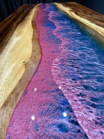 Epoxy Table Top Fully Customised Thick Resin River Table Indoor Outdoor Coffee Table Top Wooden Dining Table Top (28.5" Inches Tall, 36 x 24 Inches) - resinhomefurniture