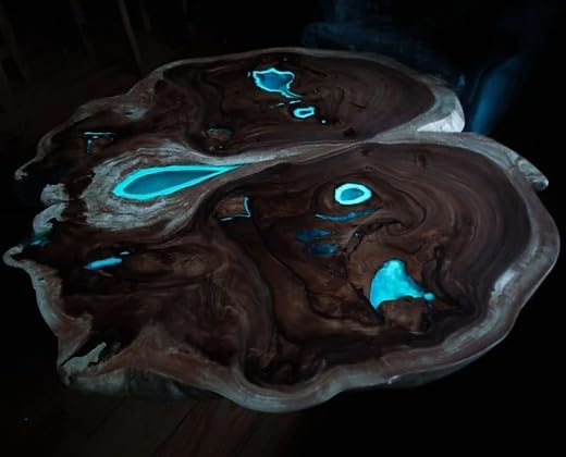 exotic - round - live - edge - coffee - table - with - glowing - resin - living - room - table - dinning - table - home - office - table - center - table - console - table - end - table - side - table - home - decor - resinhomefurniture