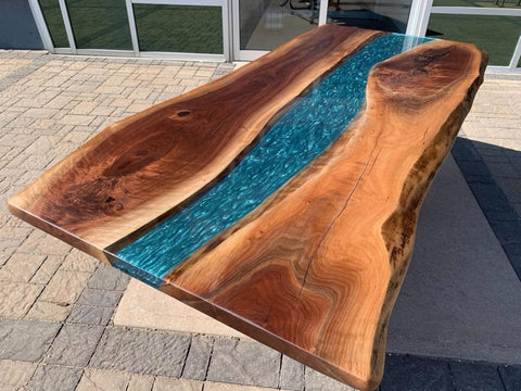 Exotic Turquoise Green Epoxy Resin Dining Table Coffee Table Living Room Table Console Table Kitchen Table Bar Counter Table End/Side Table Patio Table Home Décor - resinhomefurniture